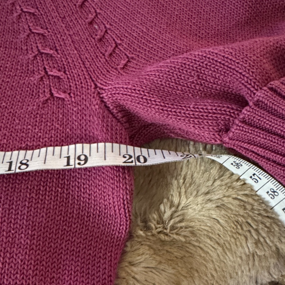 Talbots Ribbed Open Front Cardigan – Raspberry Pink, Size M - Picture 4 of 6